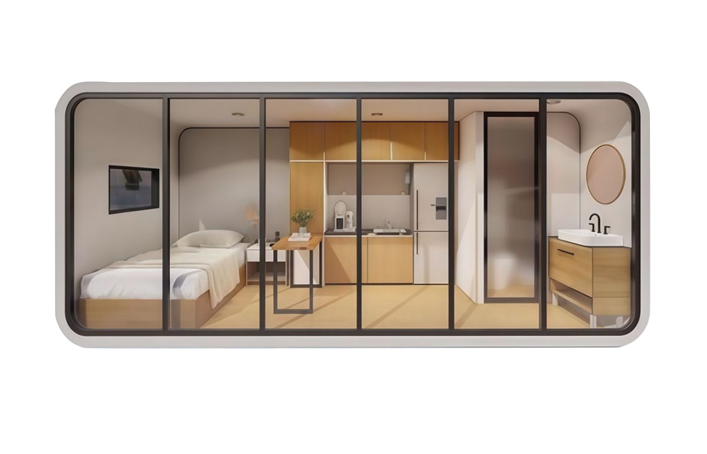 30ft Beautiful Vacation Resort Hotel Rumah Kontainer Kabin Apel Tepi Laut yang Disesuaikan 30ft Beautiful Vacation Resort Hotel Rumah Kontainer Kabin Apel Tepi Laut yang Disesuaikan